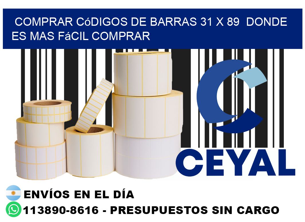 Comprar códigos de barras 31 x 89  Donde es mas fácil comprar