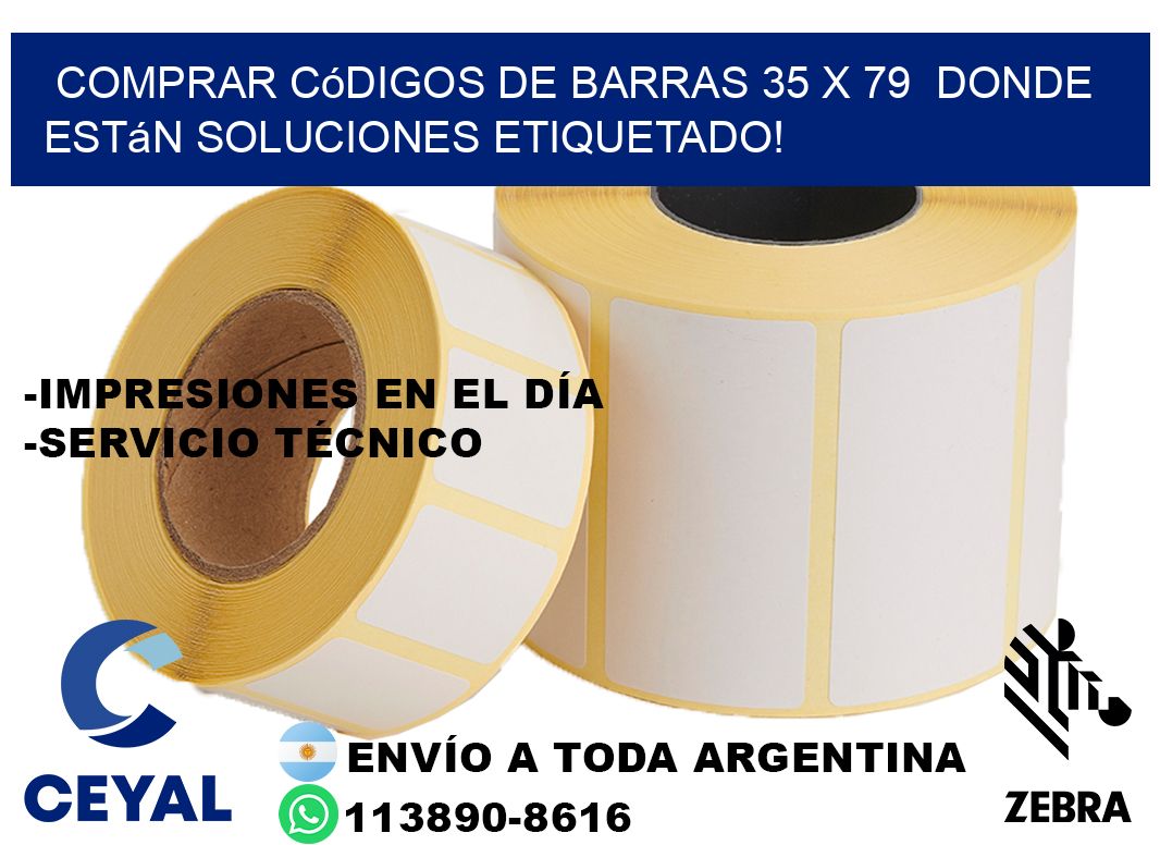 Comprar códigos de barras 35 x 79  donde están soluciones etiquetado!