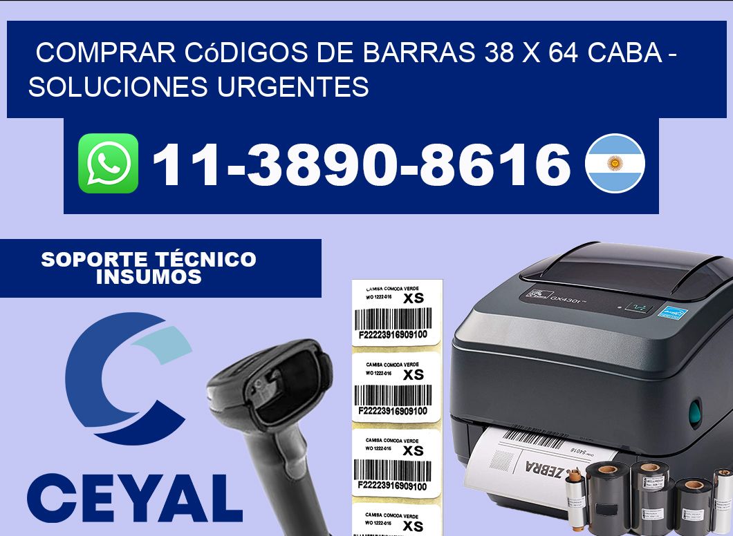 Comprar códigos de barras 38 x 64 CABA – soluciones urgentes