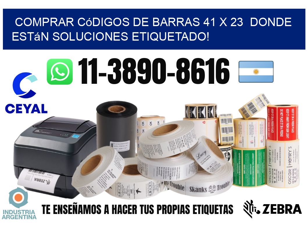 Comprar códigos de barras 41 x 23  donde están soluciones etiquetado!