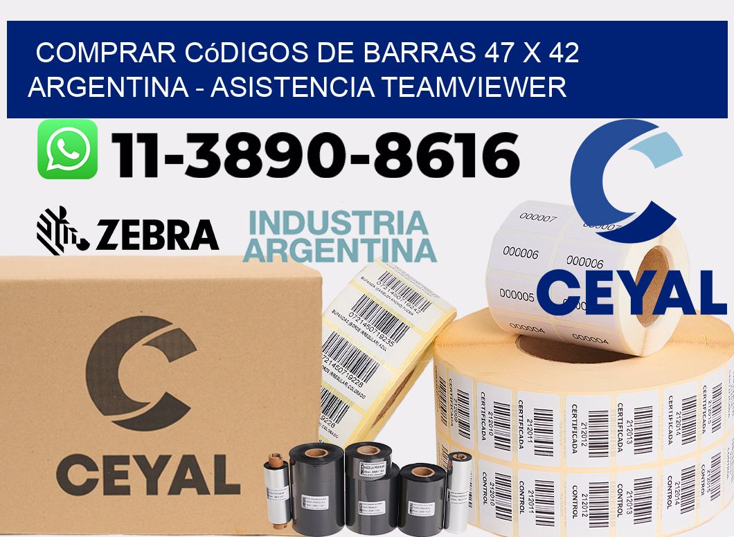 Comprar códigos de barras 47 x 42 argentina - asistencia teamviewer