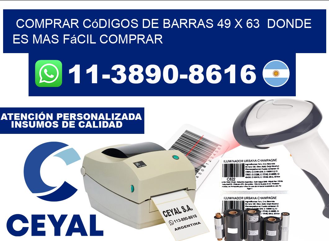 Comprar códigos de barras 49 x 63  Donde es mas fácil comprar