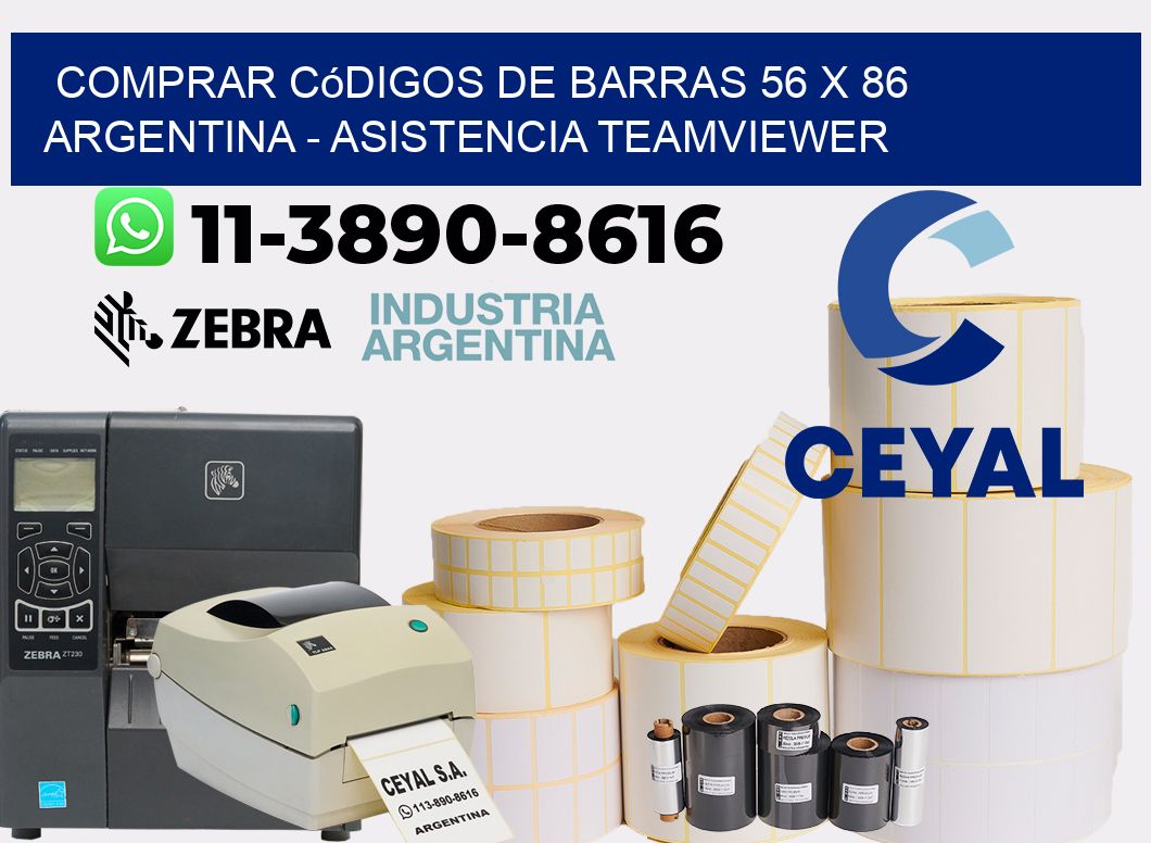 Comprar códigos de barras 56 x 86 argentina - asistencia teamviewer