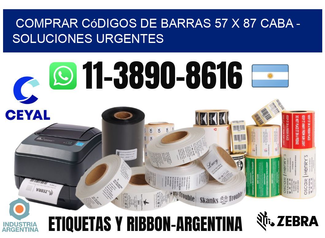 Comprar códigos de barras 57 x 87 CABA - soluciones urgentes