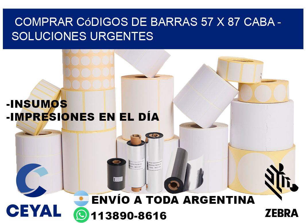 Comprar códigos de barras 57 x 87 CABA - soluciones urgentes