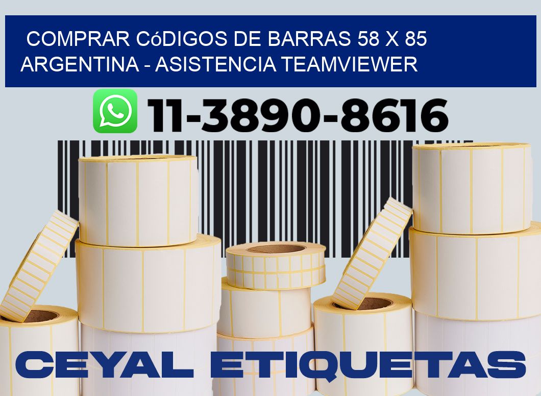 Comprar códigos de barras 58 x 85 argentina - asistencia teamviewer