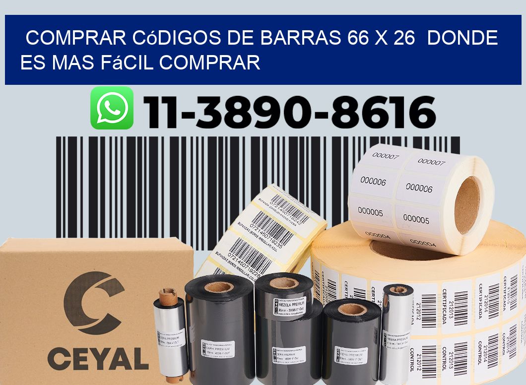 Comprar códigos de barras 66 x 26  Donde es mas fácil comprar