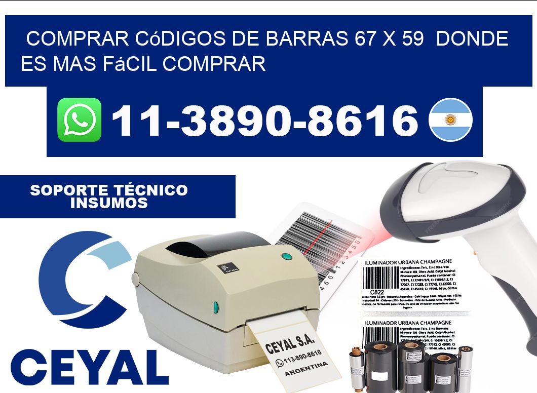 Comprar códigos de barras 67 x 59  Donde es mas fácil comprar