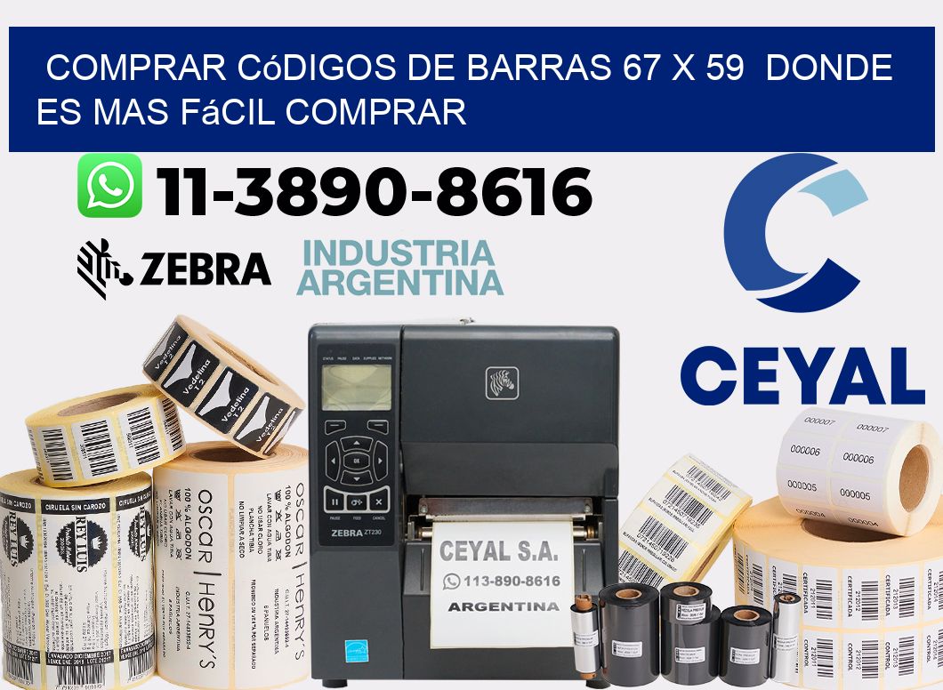 Comprar códigos de barras 67 x 59  Donde es mas fácil comprar