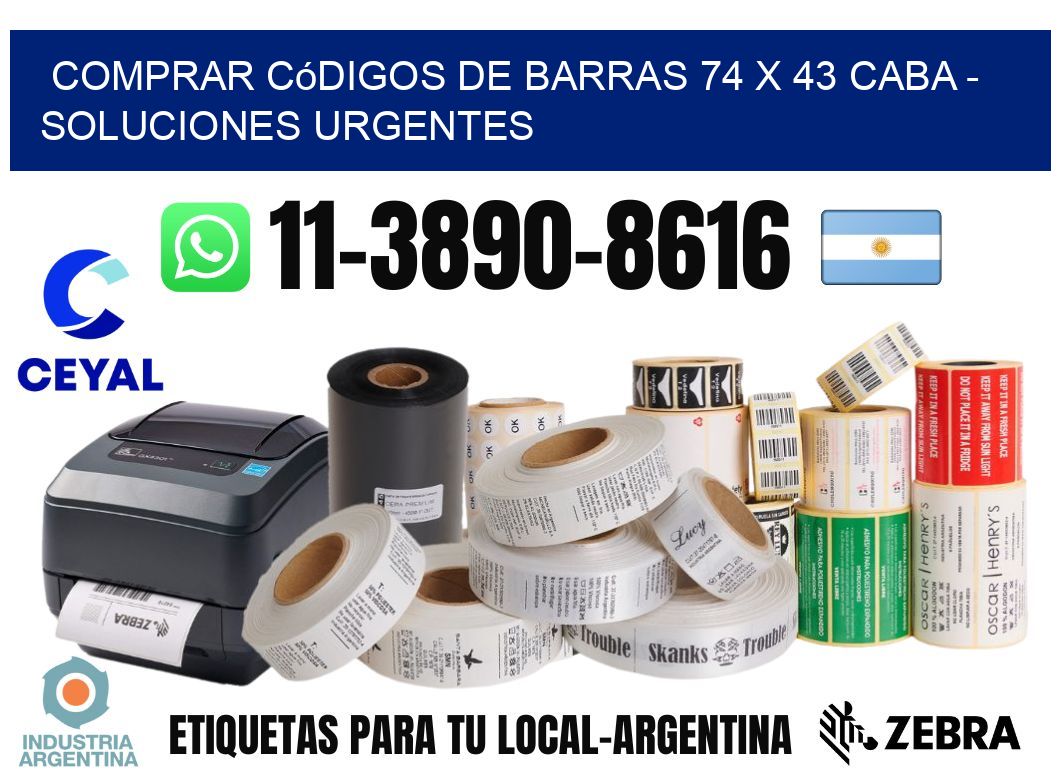 Comprar códigos de barras 74 x 43 CABA - soluciones urgentes