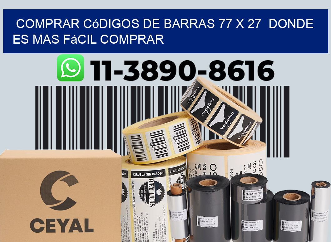 Comprar códigos de barras 77 x 27  Donde es mas fácil comprar