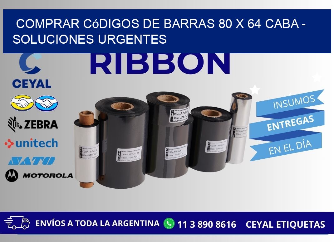 Comprar códigos de barras 80 x 64 CABA - soluciones urgentes