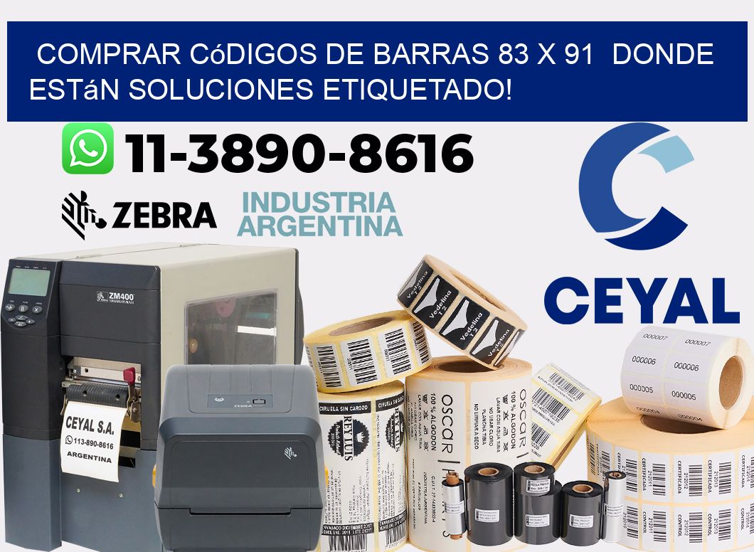 Comprar códigos de barras 83 x 91  donde están soluciones etiquetado!