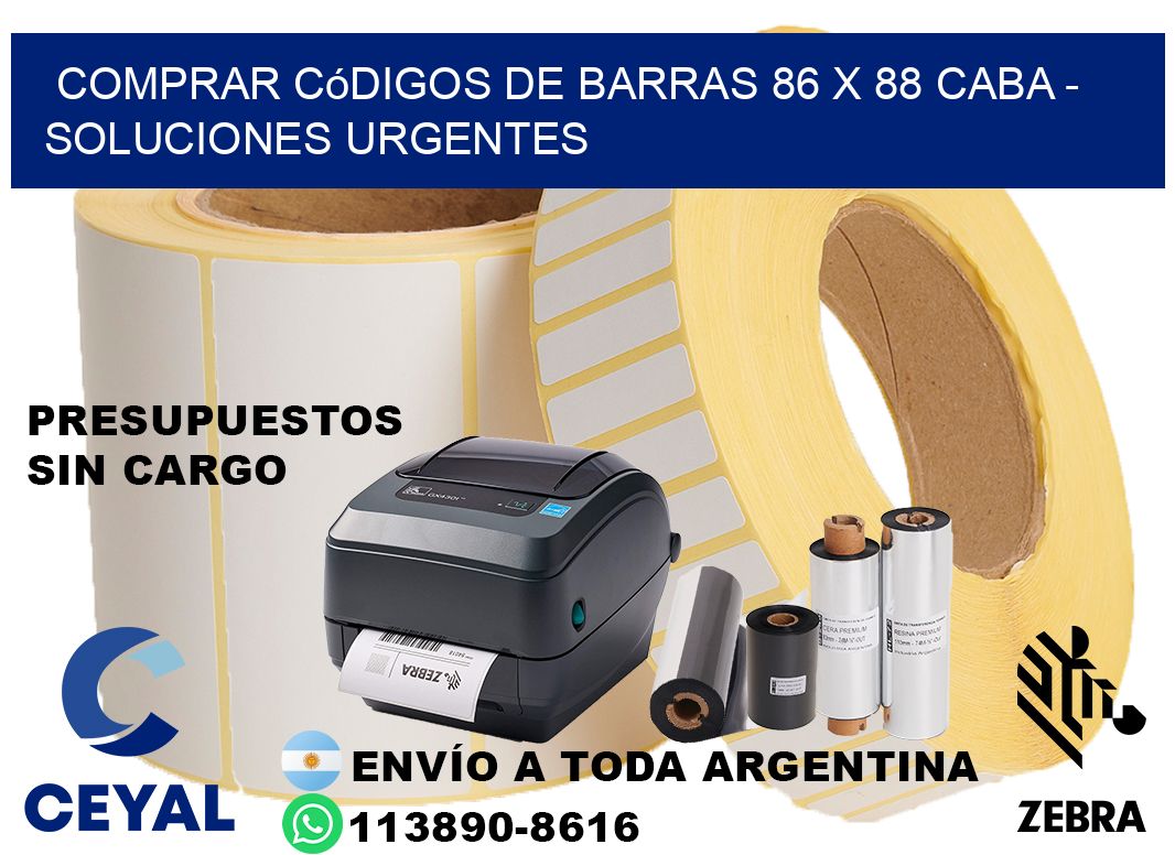 Comprar códigos de barras 86 x 88 CABA - soluciones urgentes
