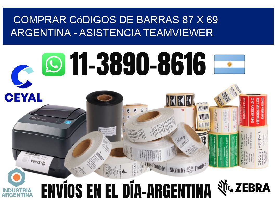 Comprar códigos de barras 87 x 69 argentina - asistencia teamviewer