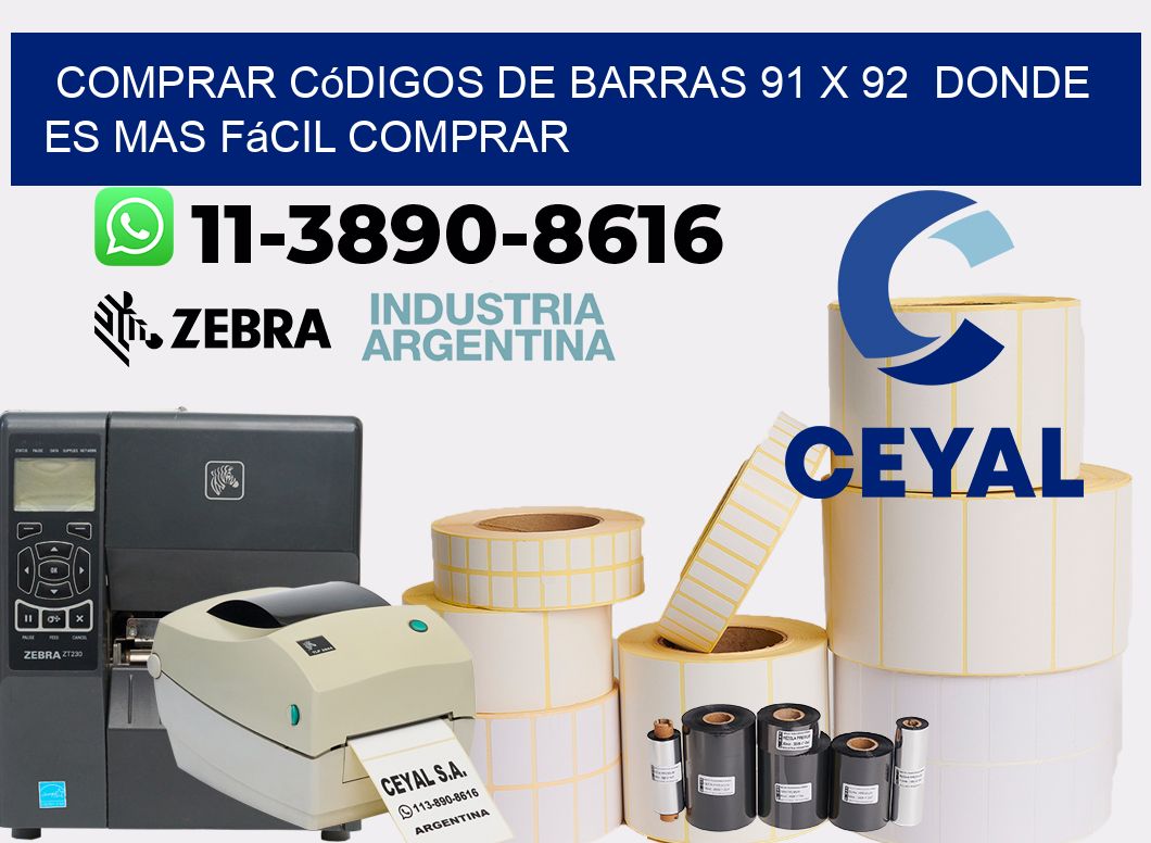 Comprar códigos de barras 91 x 92  Donde es mas fácil comprar