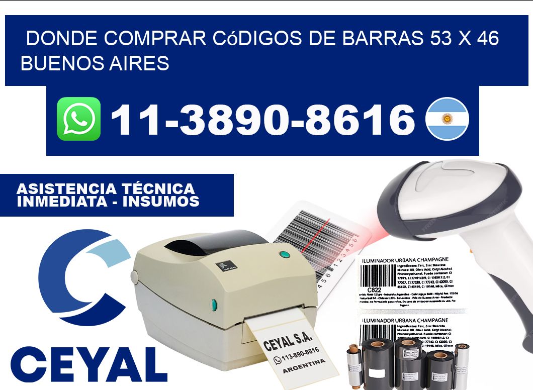 Donde Comprar códigos de barras 53 x 46 Buenos Aires