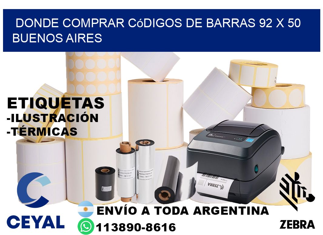 Donde Comprar códigos de barras 92 x 50 Buenos Aires