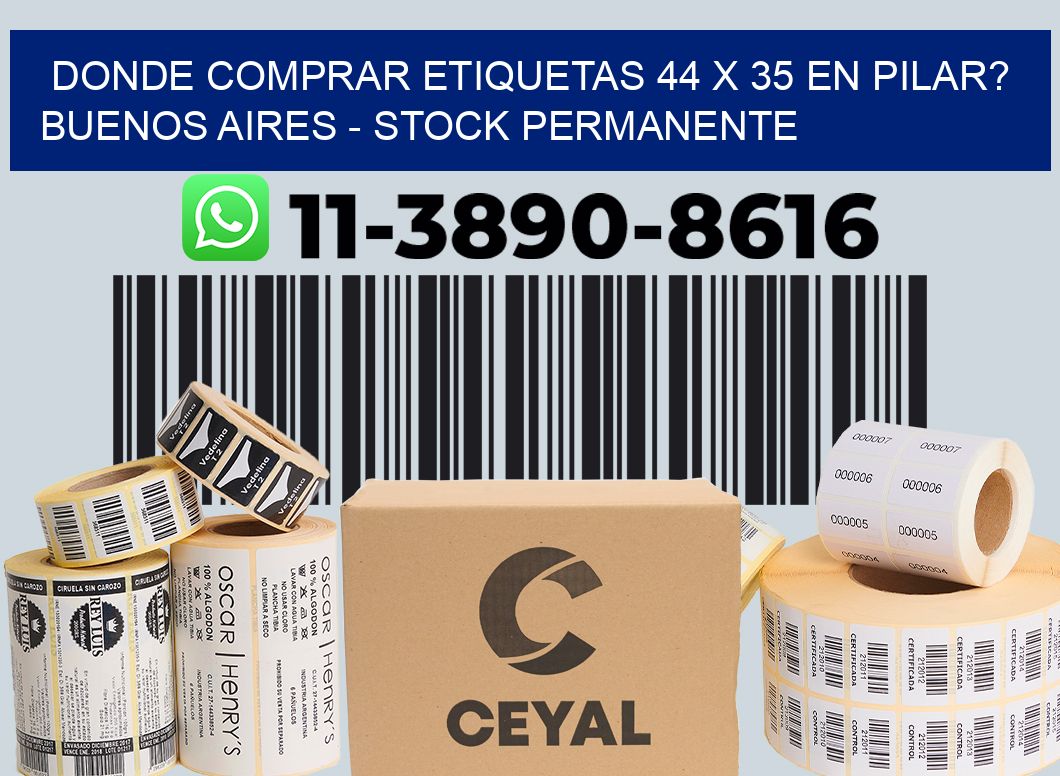 Donde Comprar etiquetas 44 x 35 en PILAR? Buenos Aires - Stock permanente
