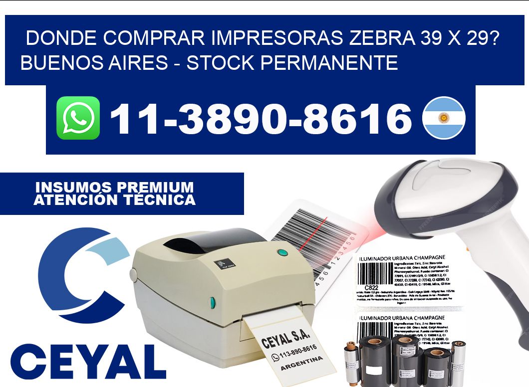 Donde Comprar impresoras zebra 39 x 29? Buenos Aires - Stock permanente