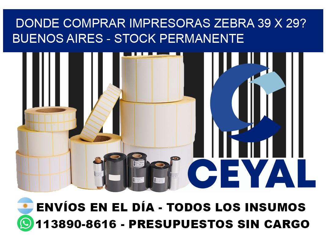 Donde Comprar impresoras zebra 39 x 29? Buenos Aires - Stock permanente