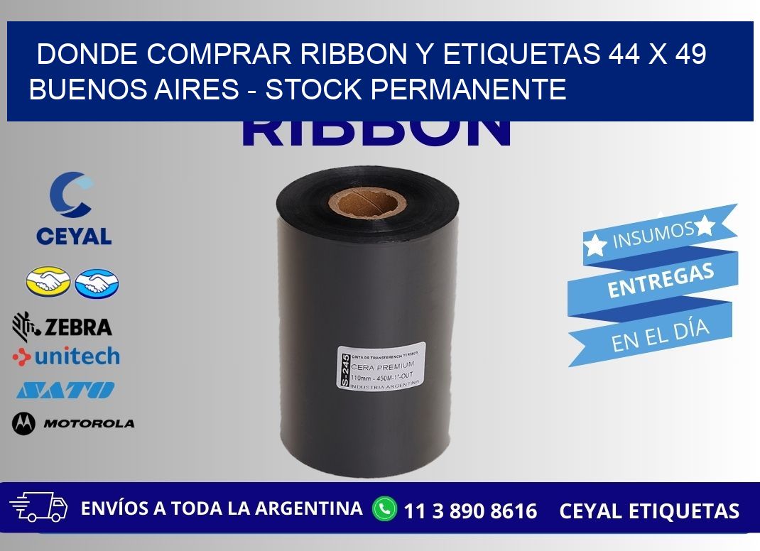 Donde Comprar ribbon y etiquetas 44 x 49 Buenos Aires - Stock permanente