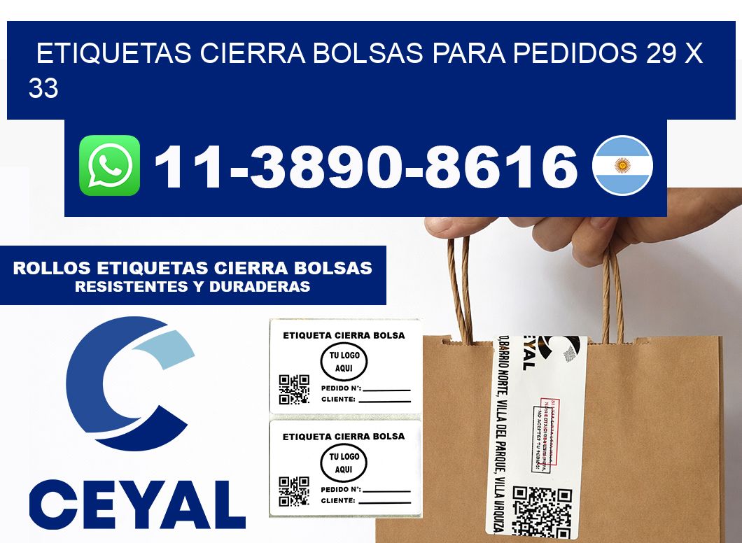 ETIQUETAS CIERRA BOLSAS PARA PEDIDOS 29 x 33