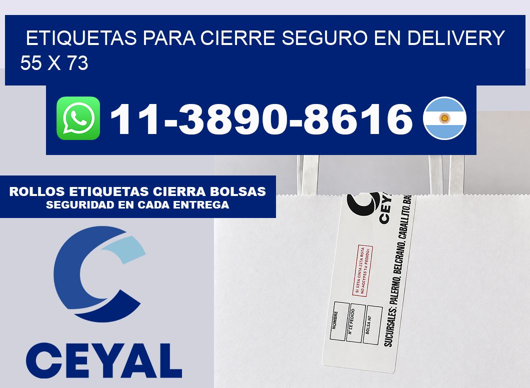 ETIQUETAS PARA CIERRE SEGURO EN DELIVERY 55 x 73