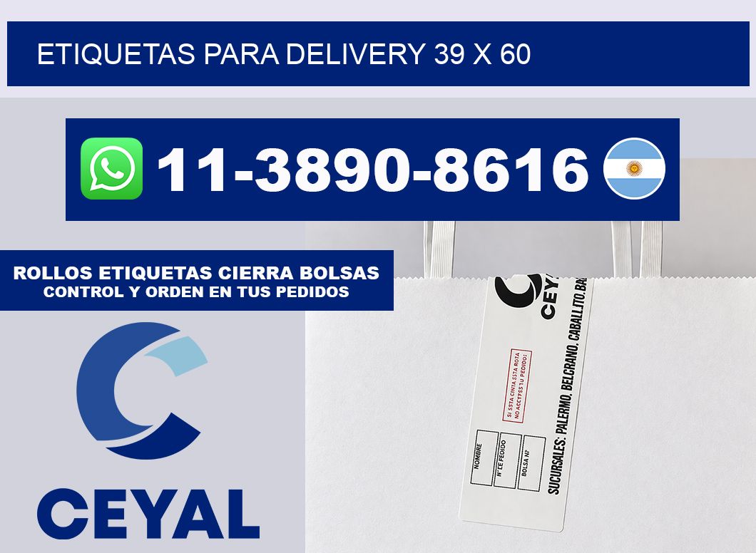 ETIQUETAS PARA DELIVERY 39 x 60