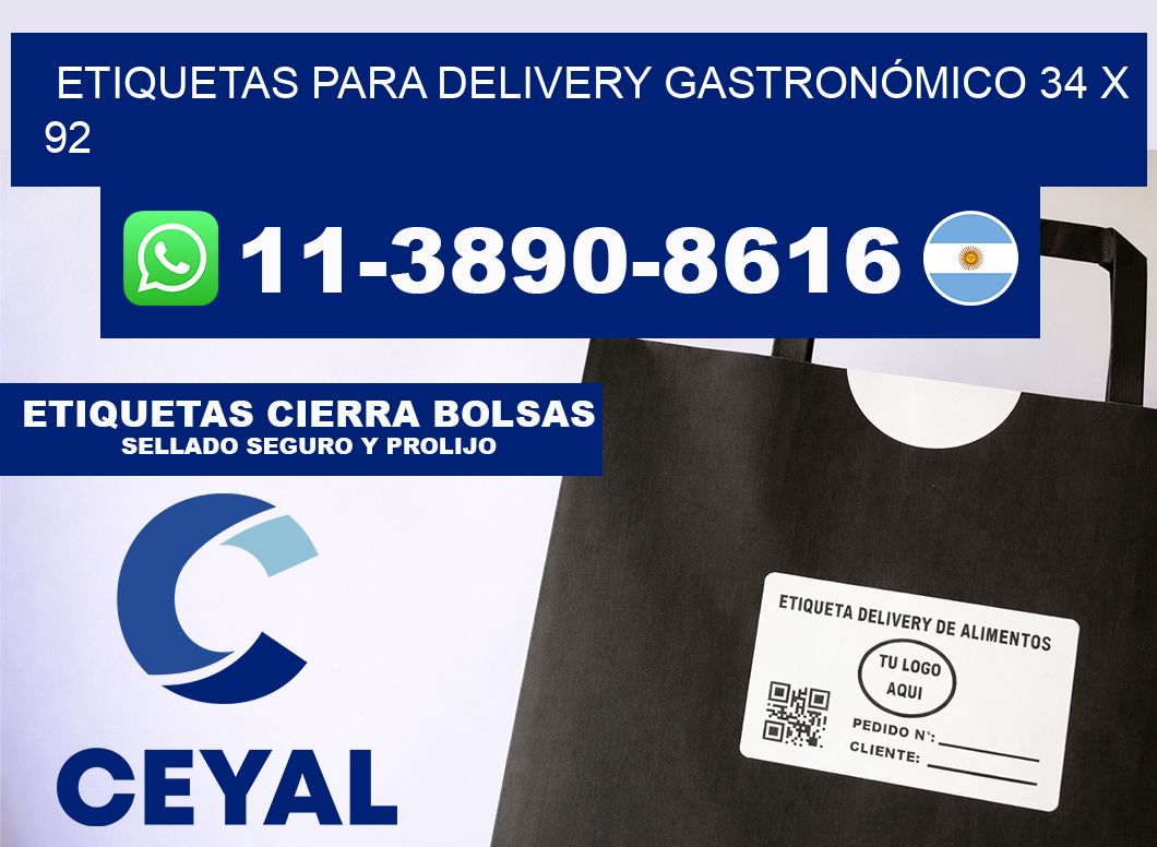 ETIQUETAS PARA DELIVERY GASTRONÓMICO 34 x 92