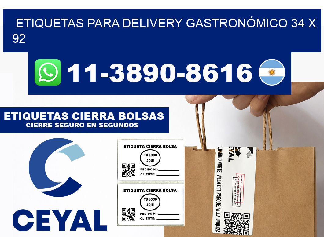 ETIQUETAS PARA DELIVERY GASTRONÓMICO 34 x 92