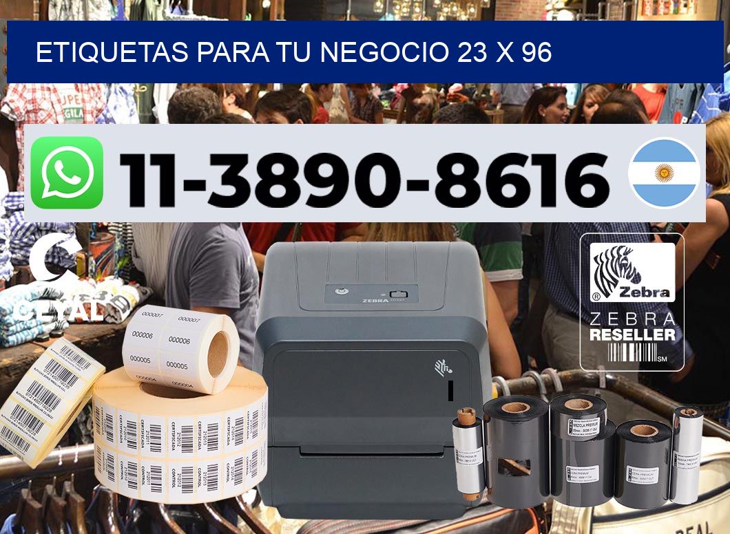 Etiquetas para tu negocio 23 x 96