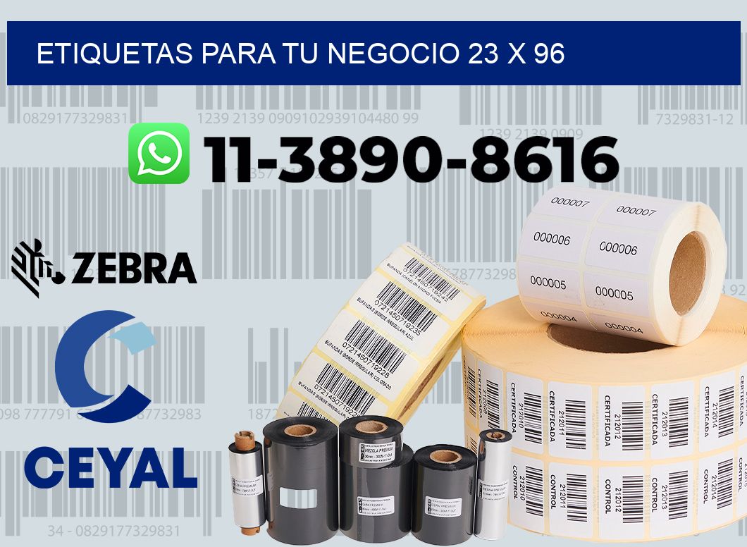 Etiquetas para tu negocio 23 x 96