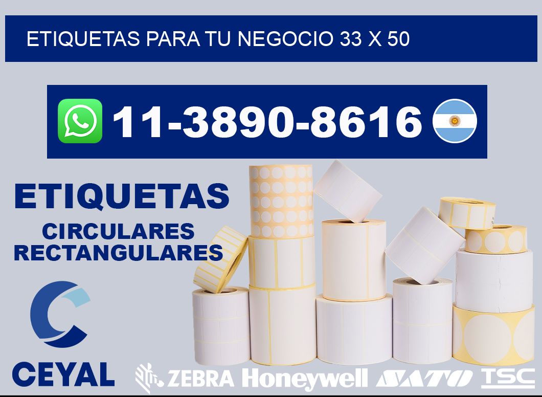 Etiquetas para tu negocio 33 x 50
