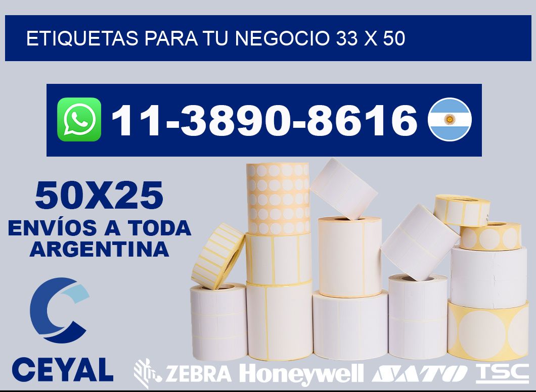 Etiquetas para tu negocio 33 x 50