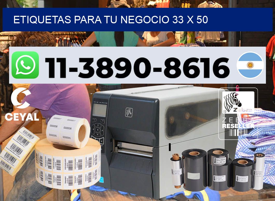 Etiquetas para tu negocio 33 x 50