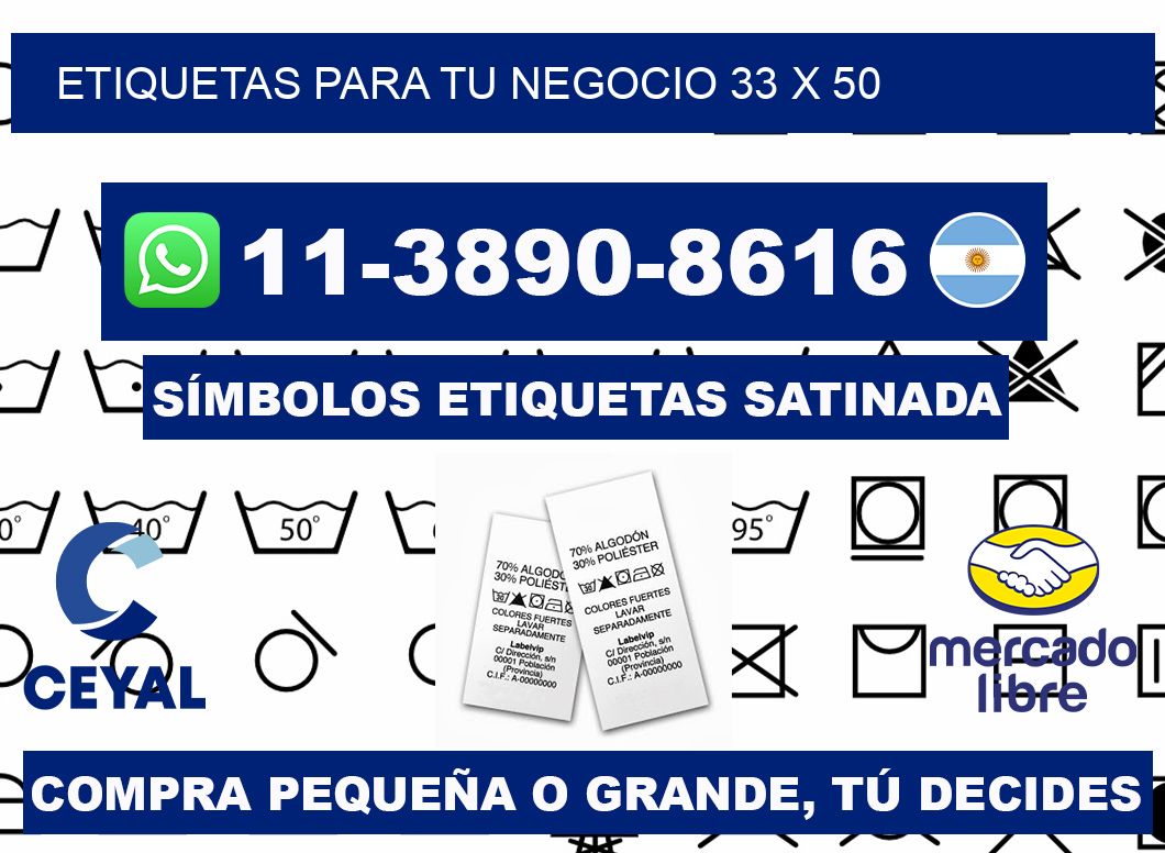 Etiquetas para tu negocio 33 x 50