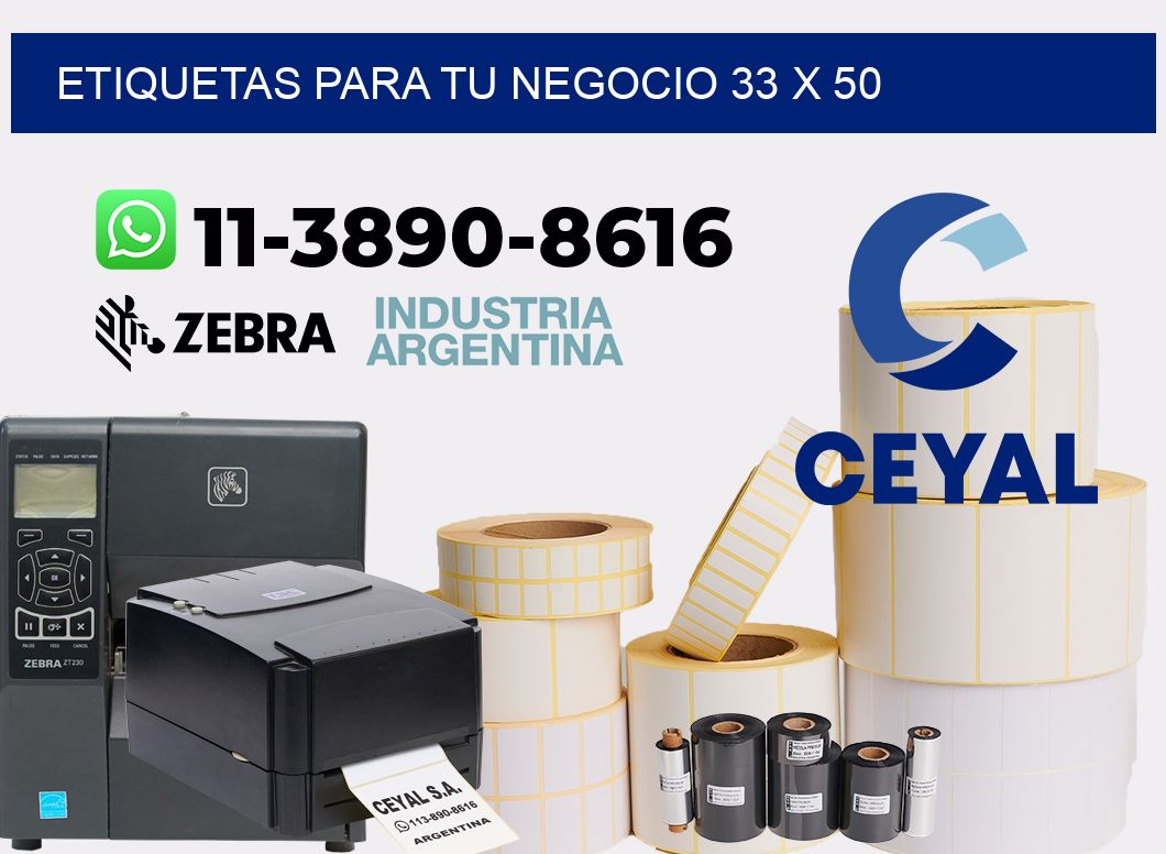 Etiquetas para tu negocio 33 x 50