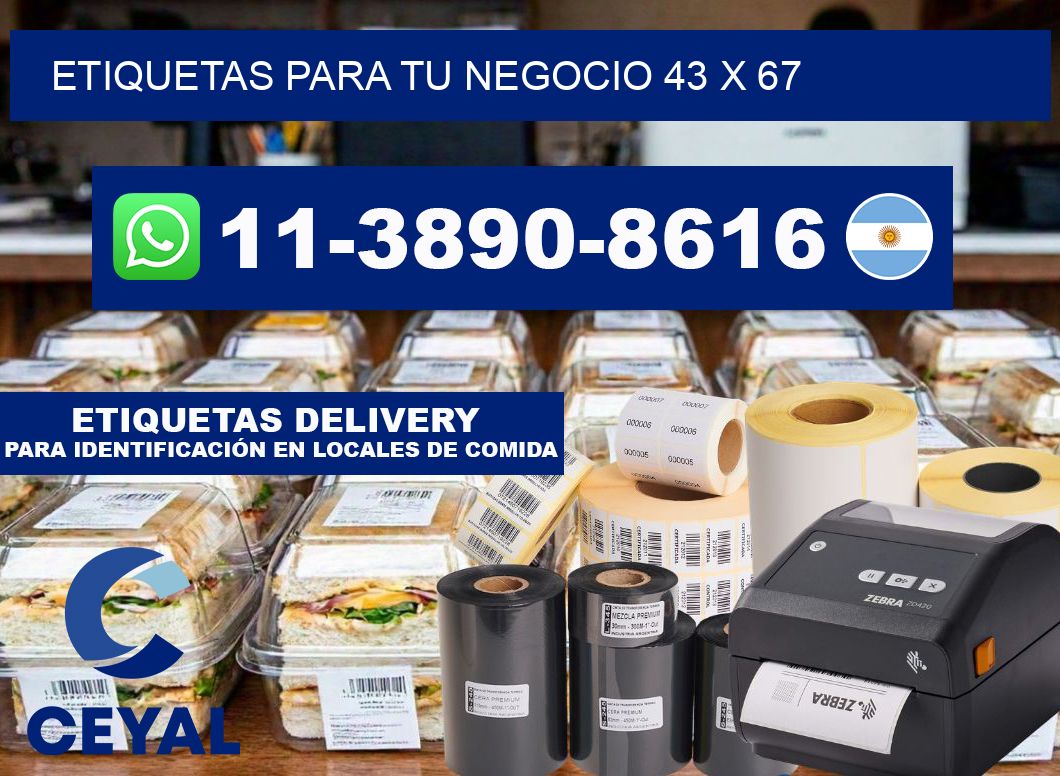 Etiquetas para tu negocio 43 x 67