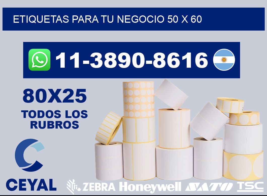 Etiquetas para tu negocio 50 x 60
