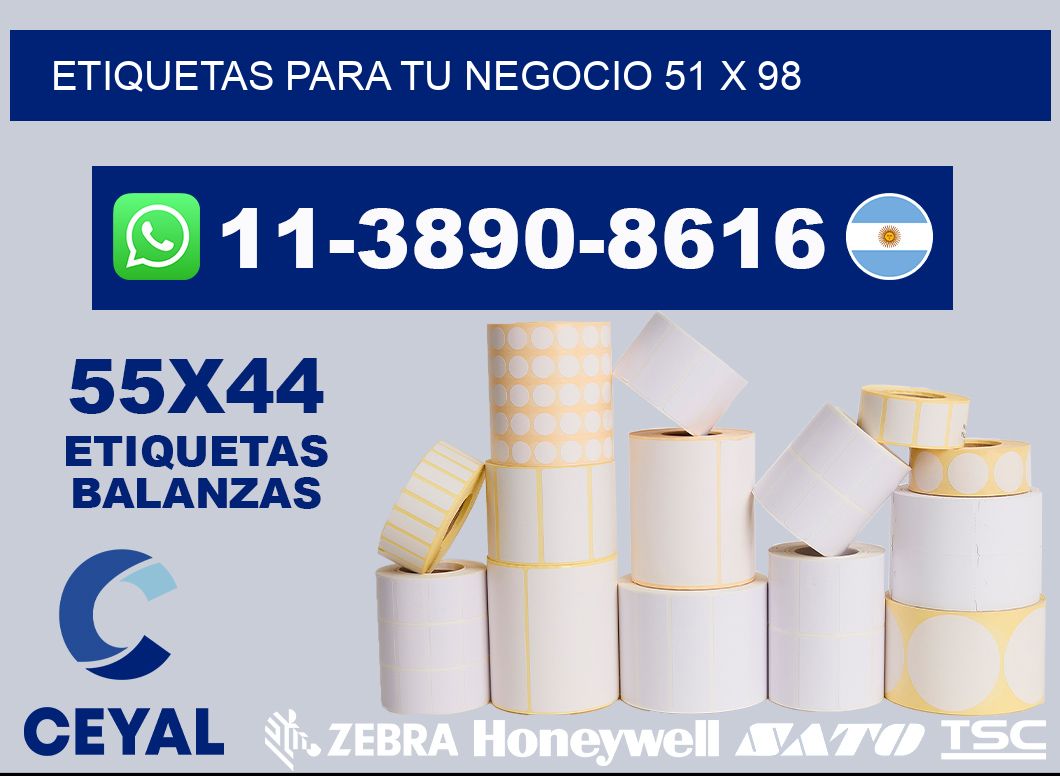 Etiquetas para tu negocio 51 x 98