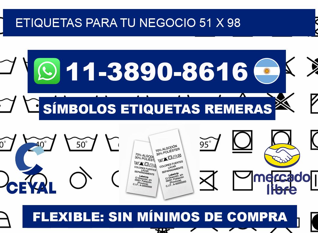 Etiquetas para tu negocio 51 x 98