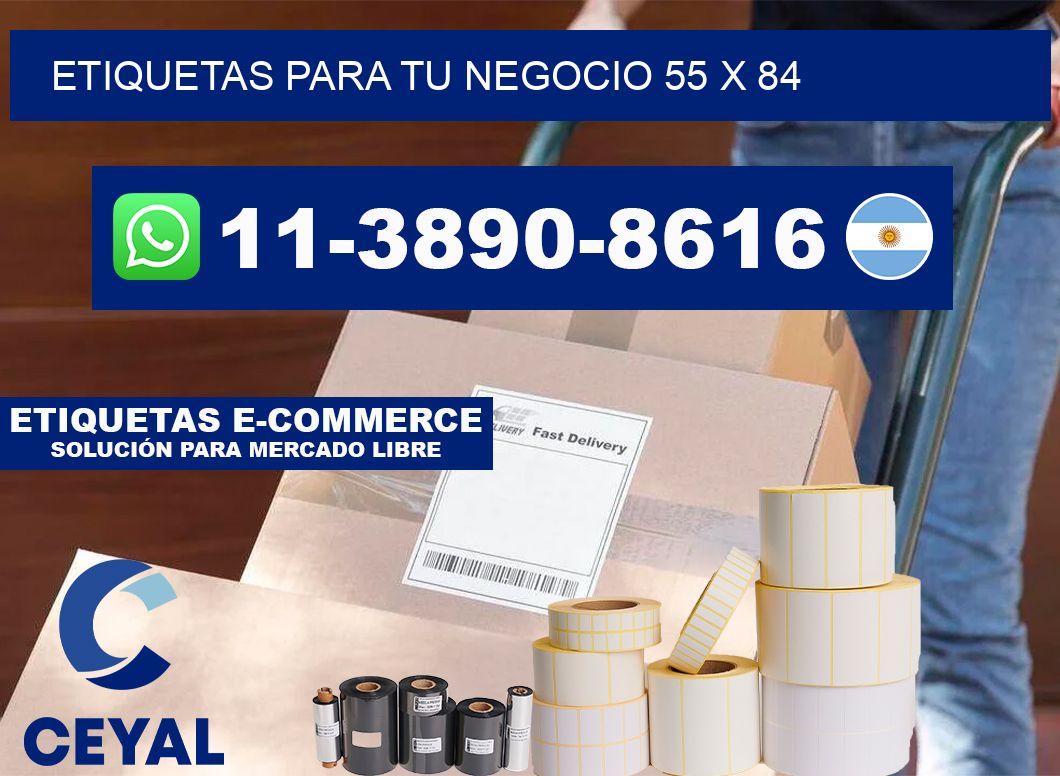 Etiquetas para tu negocio 55 x 84