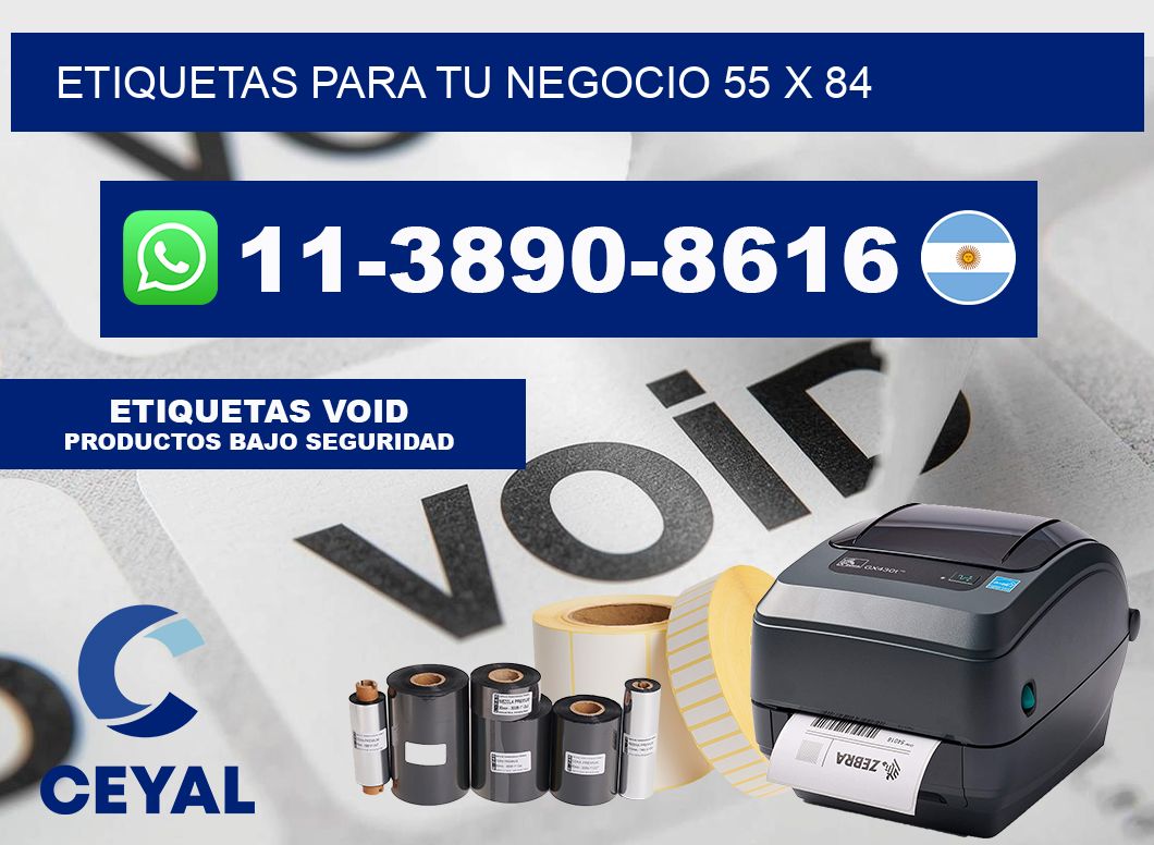 Etiquetas para tu negocio 55 x 84