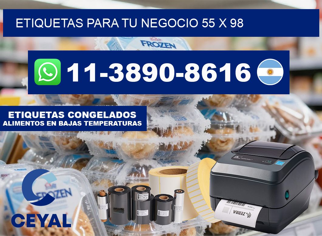 Etiquetas para tu negocio 55 x 98