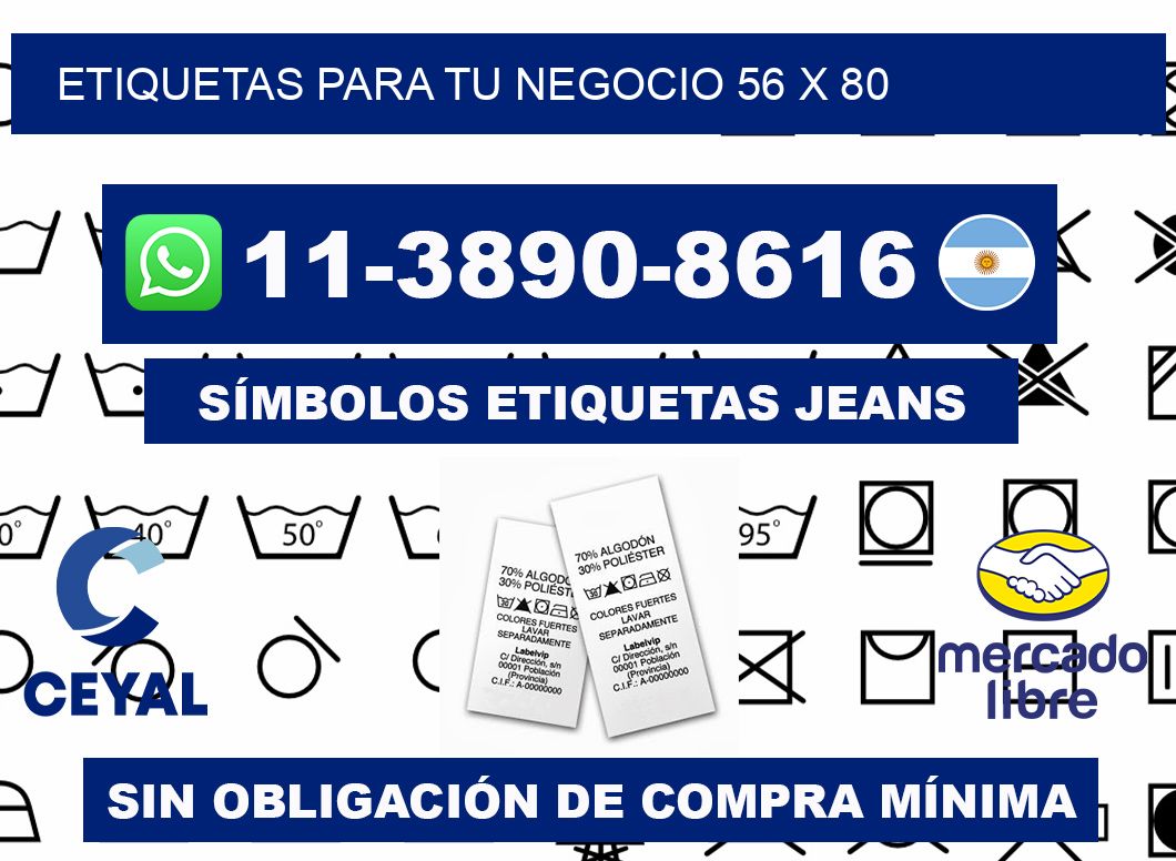 Etiquetas para tu negocio 56 x 80