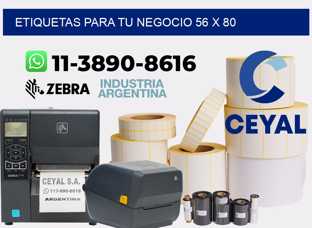 Etiquetas para tu negocio 56 x 80