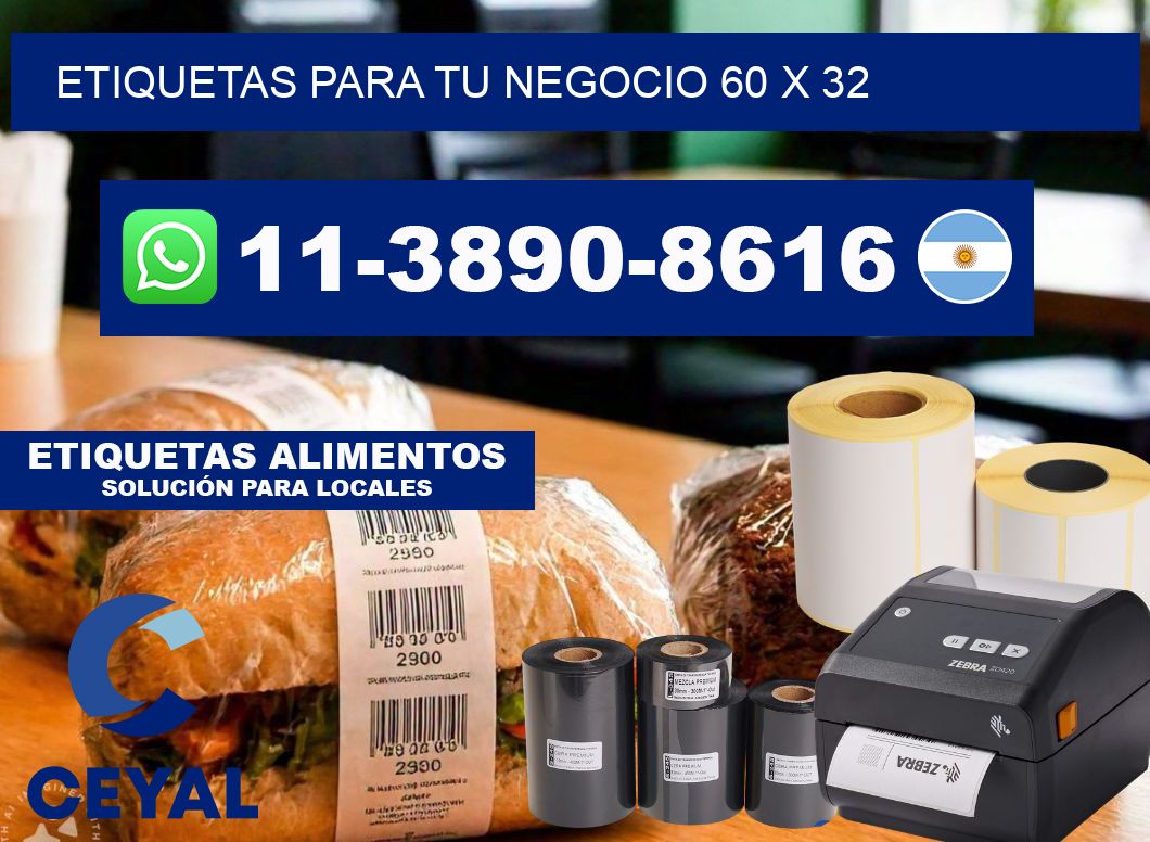 Etiquetas para tu negocio 60 x 32