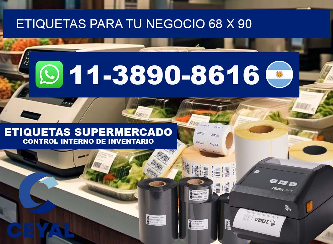 Etiquetas para tu negocio 68 x 90