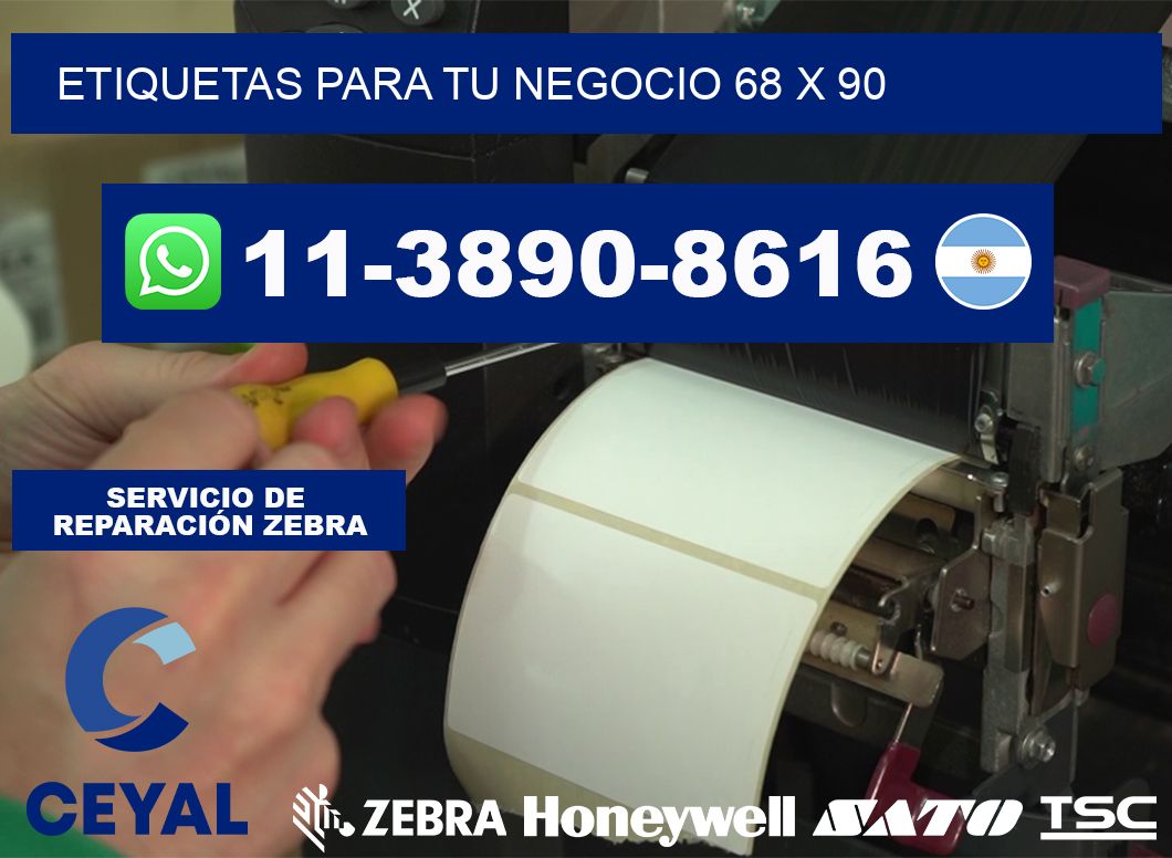 Etiquetas para tu negocio 68 x 90